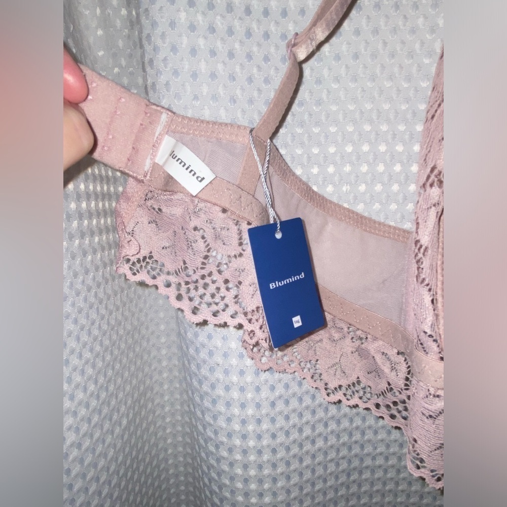 Blumind soft pink stretchy Lace bralette size XL NWT - Picture 7 of 11